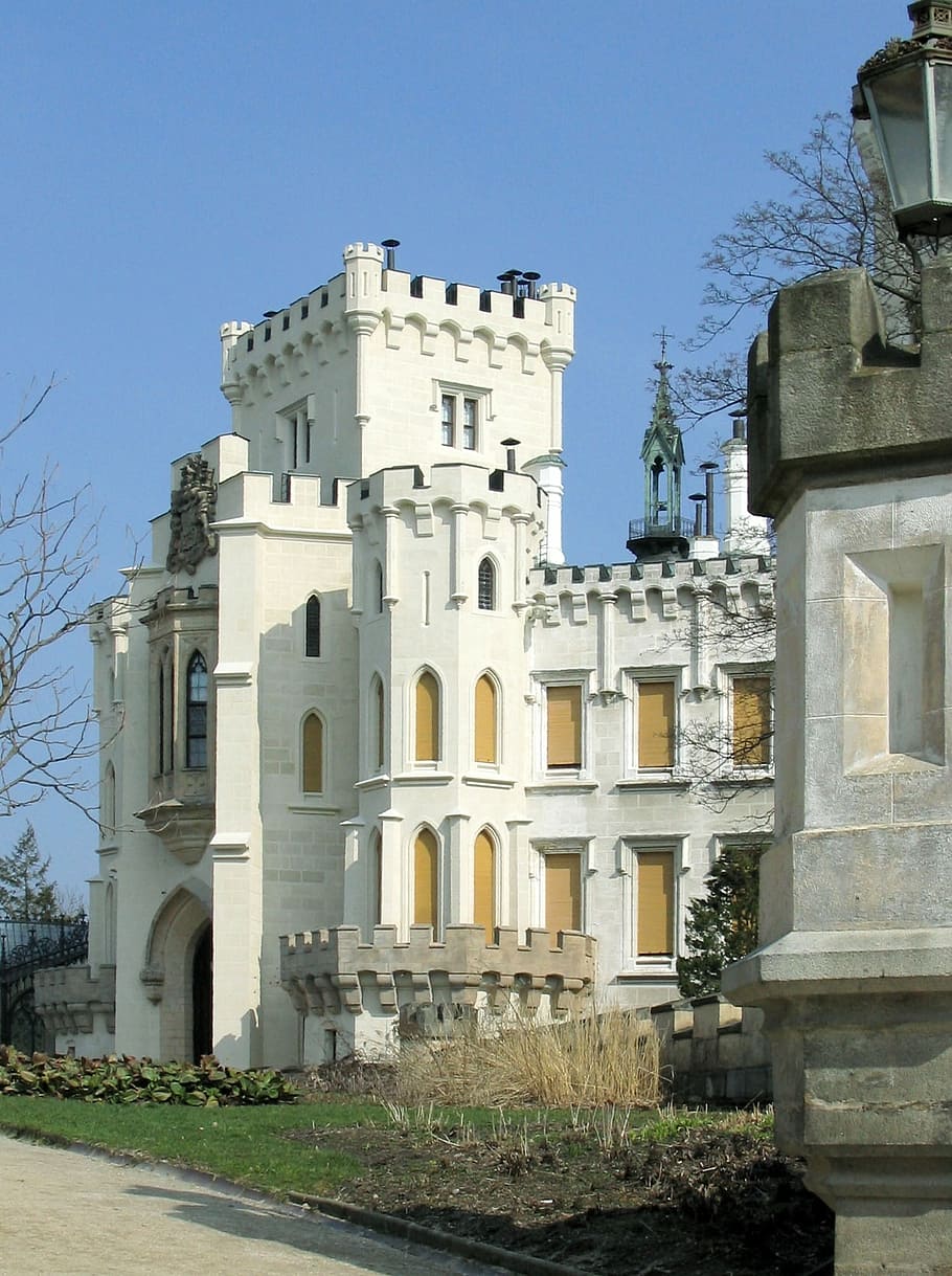 Castle, Historically, White, czech republic, south bohemia, HD wallpaper