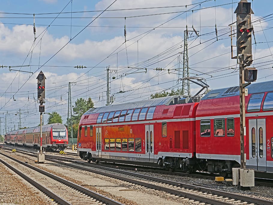 railway, regional train, double decker, electrical multiple unit, HD wallpaper