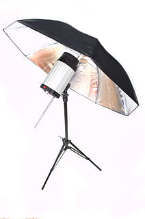 studio, equipment, white, isolated, background, umbrella, bulb HD wallpaper