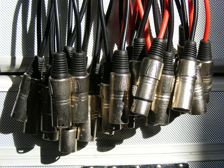 black video composite cables, audio, box, ebn, music, proel HD wallpaper