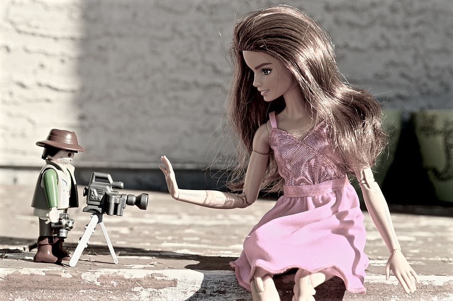 HD wallpaper: barbie doll in front of video camera with camera man during  daytime | Wallpaper Flare