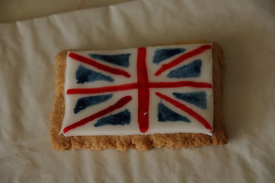 british flag, union jack, biscuit, cookie, macro, red, blue HD wallpaper