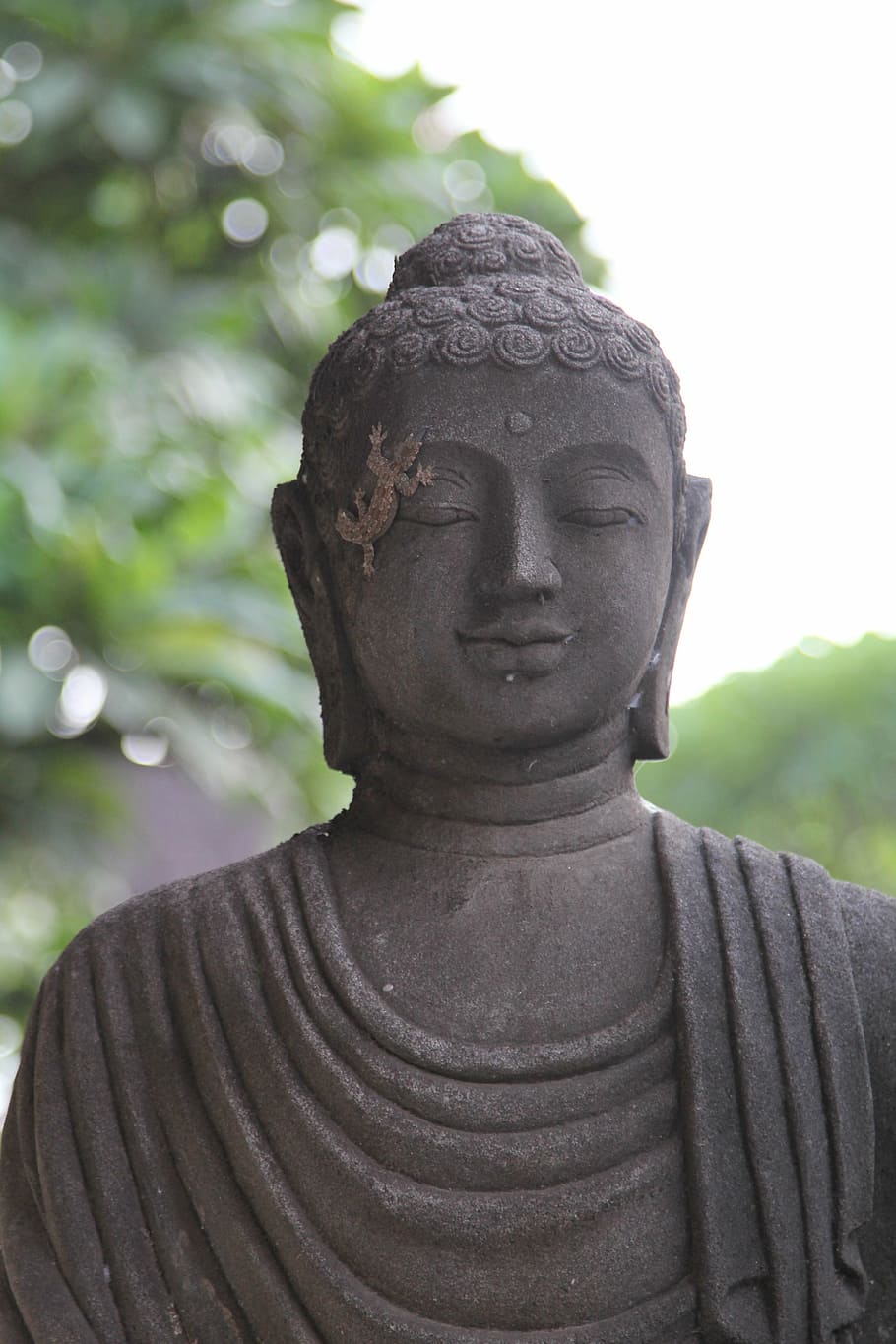 buddha, statue, grey, stone, bali, indonesia, sculpture, representation HD wallpaper