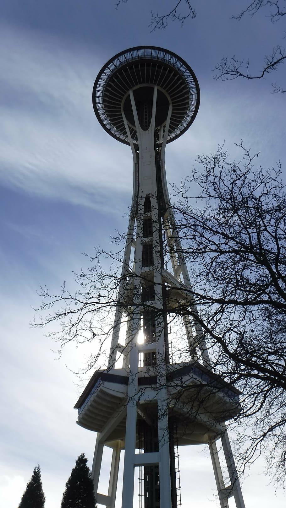space needle, seattle, landmark, sky, low angle view, tower HD wallpaper