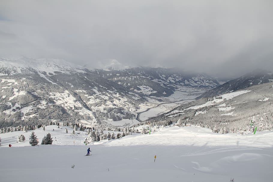 winter, snow, mountains, landscape, alpine, cold, top, panorama HD wallpaper