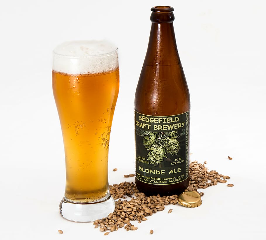 Sedgefield Craft Brewery Blonde Ale bottle, craft beer, micro brewer, HD wallpaper