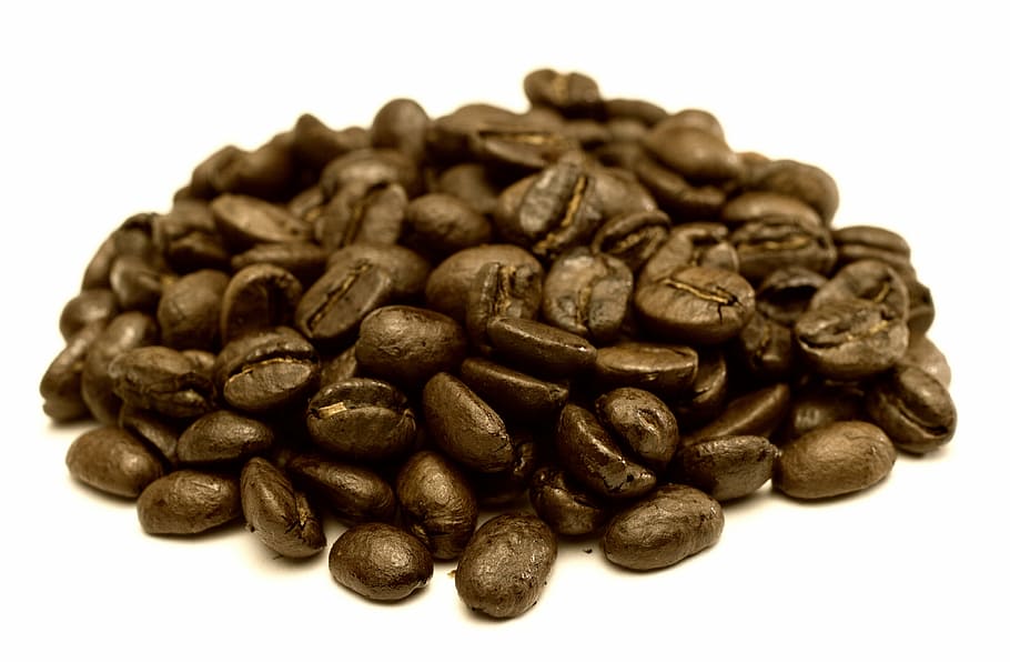 coffee, beans, brown, roasted, natural, cut out, food and drink HD wallpaper