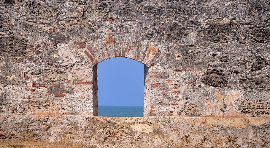 window, sky, wall, blue, architecture, city, blue sky, geometry HD wallpaper
