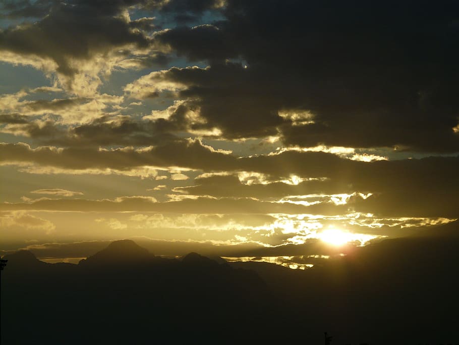 Sunset, Clouds, Gloomy, Dark, mysterious, taurus mountains HD wallpaper