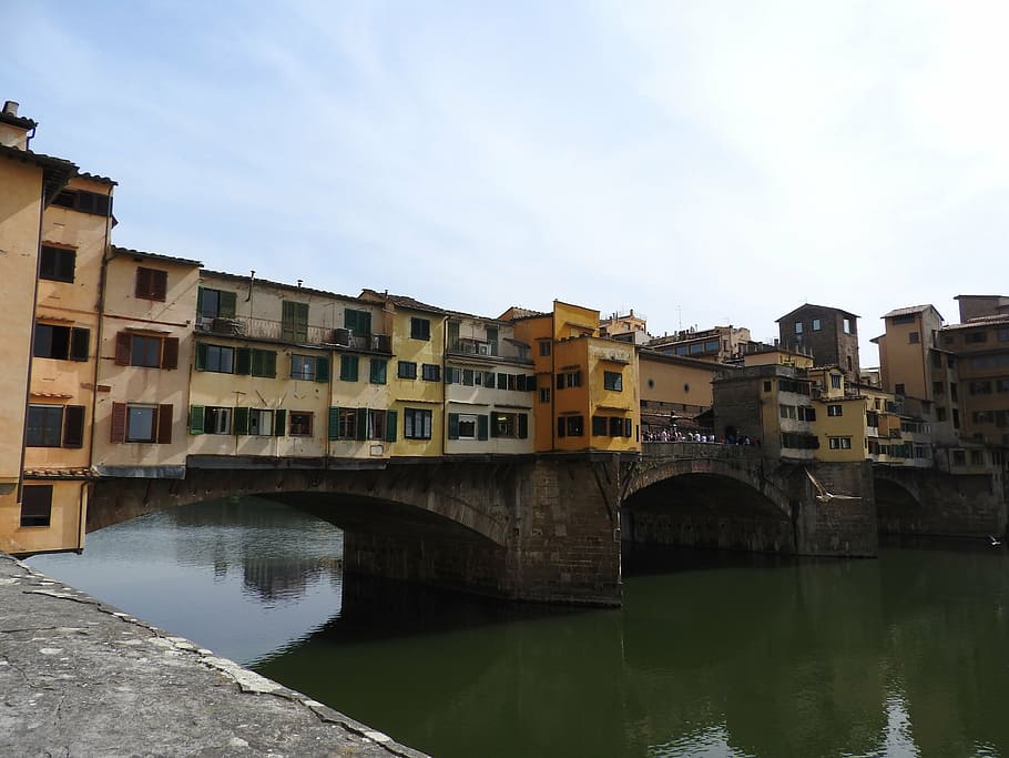 italy, florence, architecture, arno, bridge, ponte Vecchio, HD wallpaper