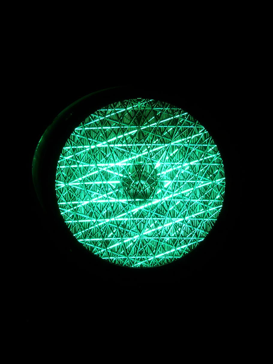 round green lighted decor on surface, traffic lights, traffic signal