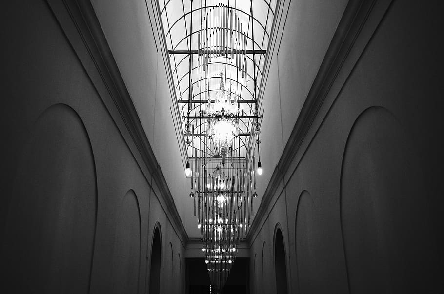museum, black, white, architecture, built structure, illuminated HD wallpaper