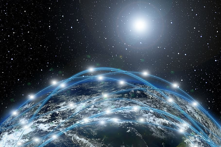world globe illustration, network, astronomy, planet, space HD wallpaper