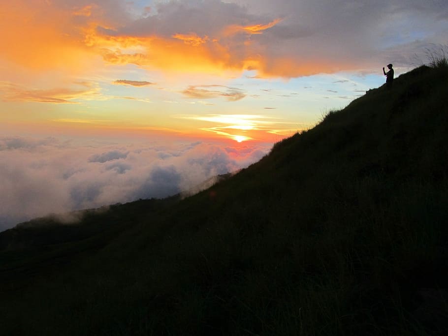 Bibble, agastopia, erinaceous, nature, sunset, mountain, silhouette HD wallpaper