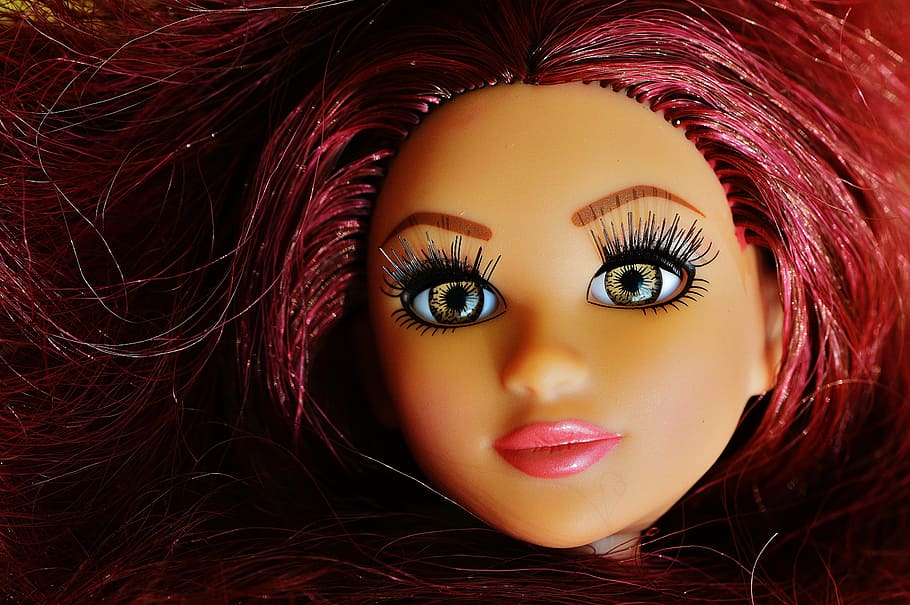 doll, pretty, face, eyes, beauty, hair, girl, play, children toys HD wallpaper