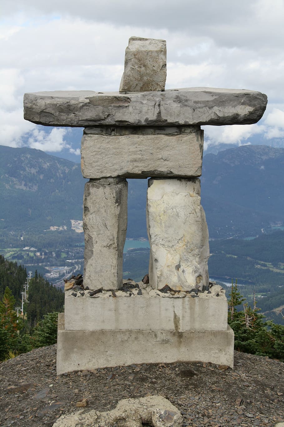stones, nature, canada, sky, mountain, architecture, solid HD wallpaper