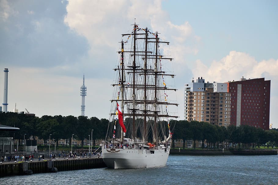 sailing ship, second largest, union, nautical vessel, architecture HD wallpaper