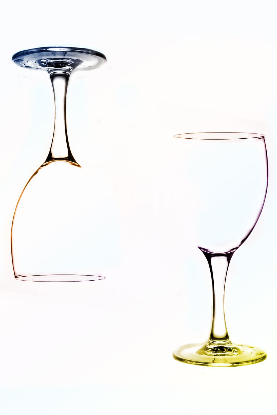 Glass, Double, Still Life, Reflection, mirroring, shiny, color HD wallpaper