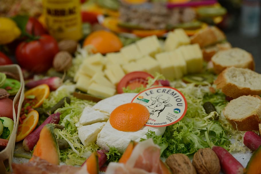 picnic, cheese, buffet, food, tomato, vegetable, salad, meal HD wallpaper