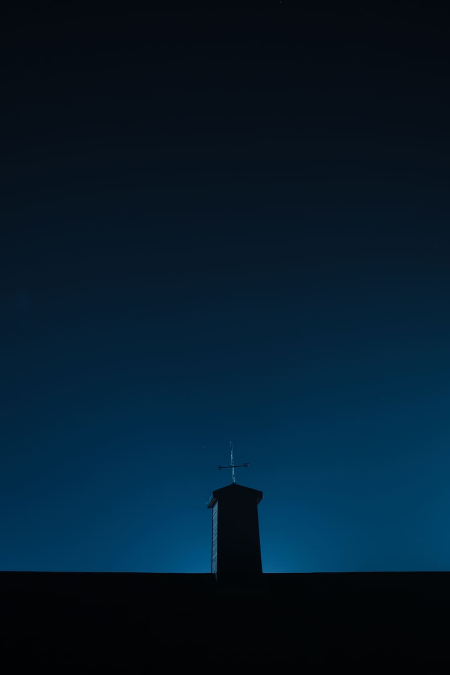 lighthouse, sky, no People, blue, silhouette of gray building HD wallpaper