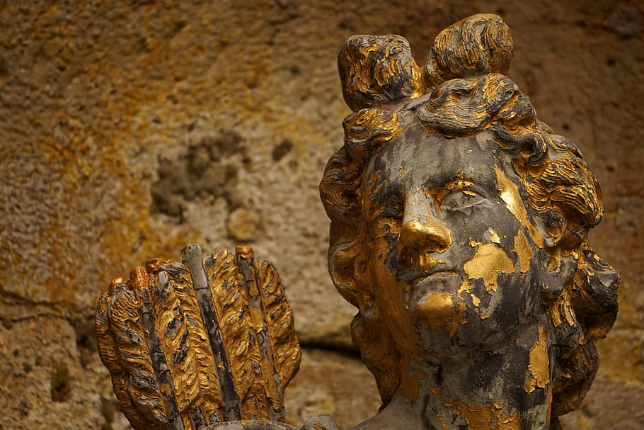 figure, weathered, sculpture, old, statue, head, woman, human representation HD wallpaper