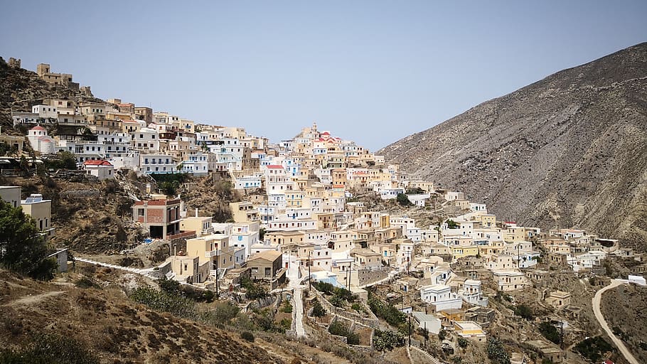 greece, karpathos, olympos, architecture, building exterior HD wallpaper