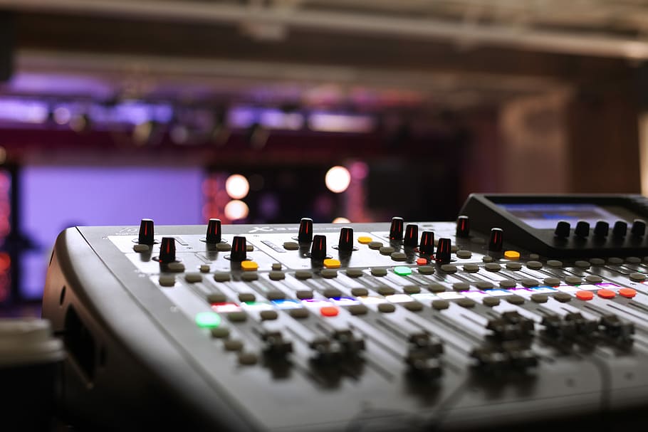 Sound Check, gray and black audio mixer in focus photography, HD wallpaper