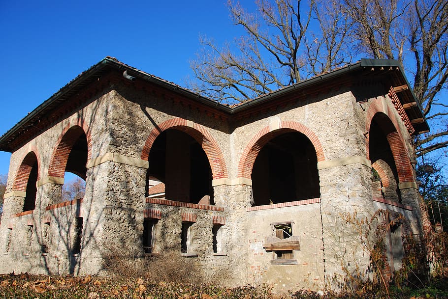 cascina, mill, park, monza, farm, campaign, sky, blue, architecture HD wallpaper