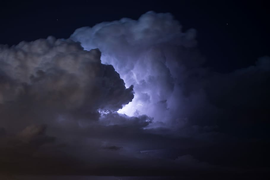 photo of moon covered by white clouds, white clouds during night time HD wallpaper