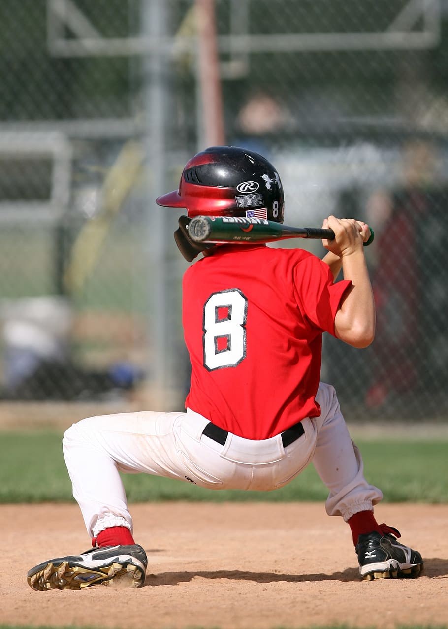 Youth Little League Baseball Batter. Stock Image - Image of glove, young:  71006213