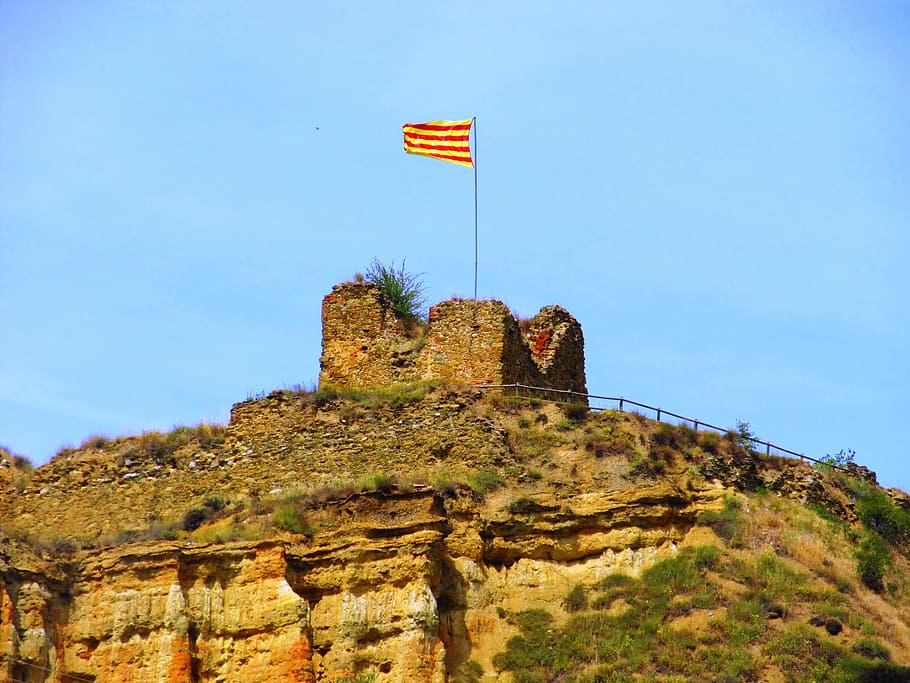 Catalunya, Senyera, torresolsona, holidays, summer, peak, mountains, HD wallpaper
