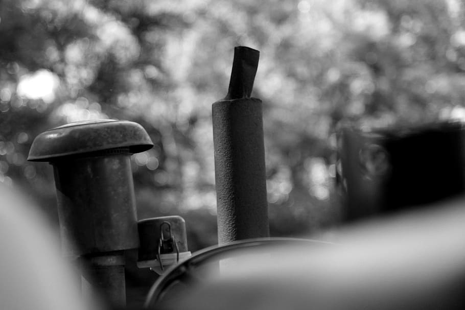 Tractor, Heavy, Machinery, black white, no people, outdoors HD wallpaper
