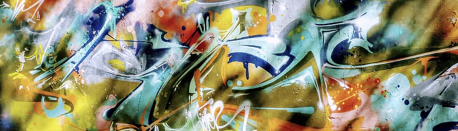 multicolored abstract painting, background, graffiti, colorful, HD wallpaper