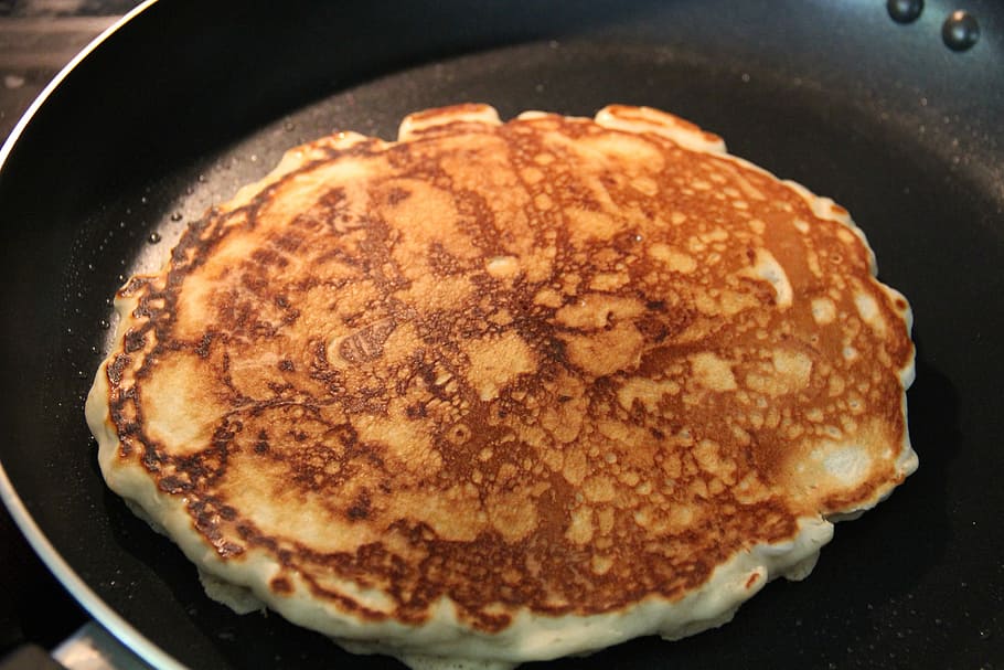 Breakfast, Pancake, Golden, food and drink, preparation, frying pan HD wallpaper