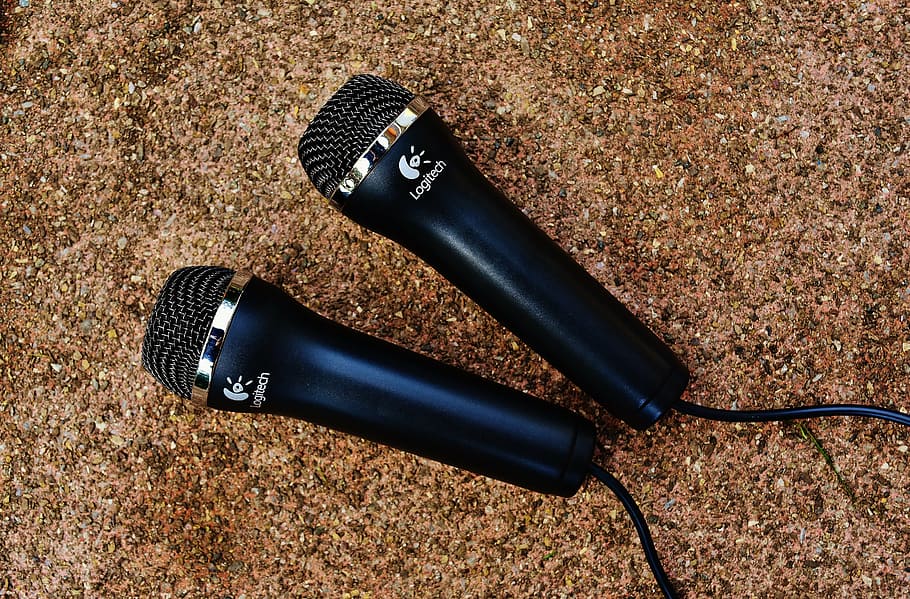 microphone, music, sound, singing, stage, vocal microphone HD wallpaper