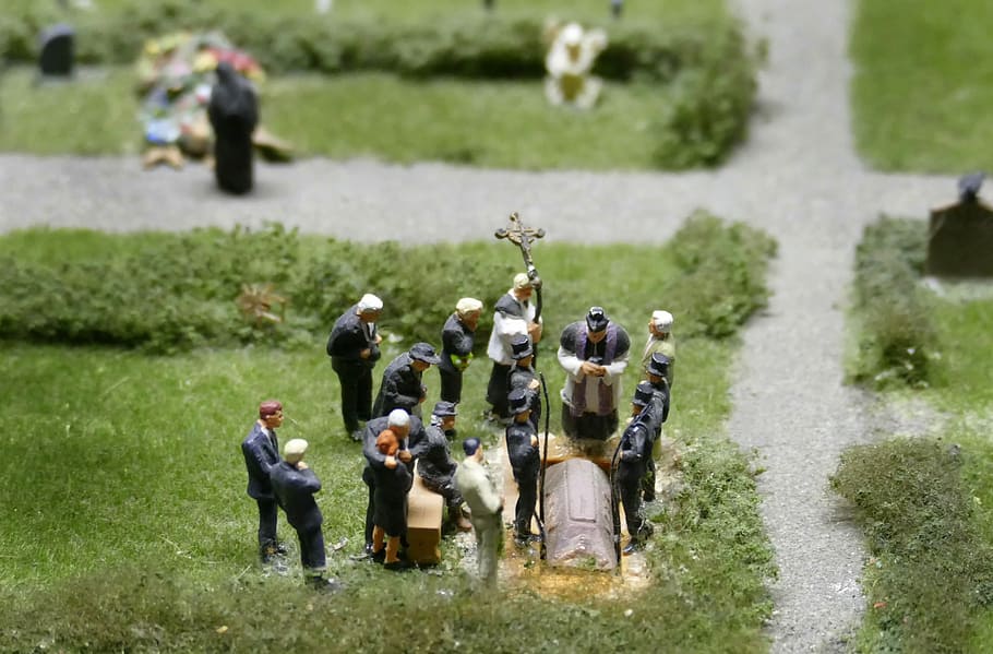 model, funeral, mini, figures, miniature, little man, macro