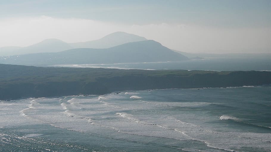 donegal, ireland, scenic, atlantic, water, sea, coast, shore, HD wallpaper