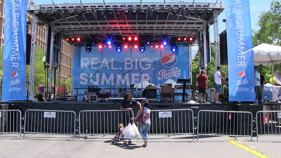 summer, stage, event, pepsi, concert, show, entertainment, light HD wallpaper
