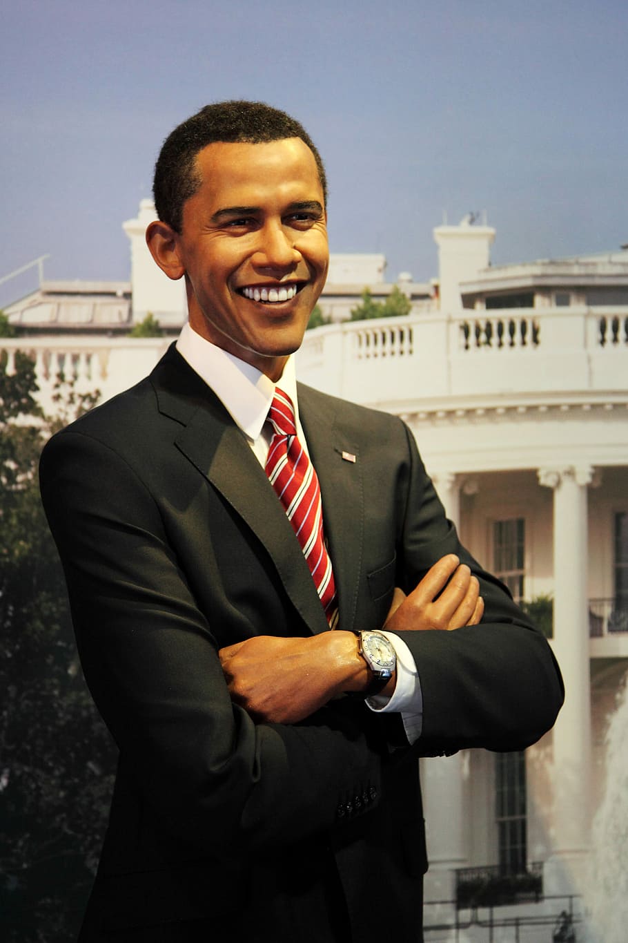 Man in Suit with Barack Obama Face, photos, politician, president, HD wallpaper