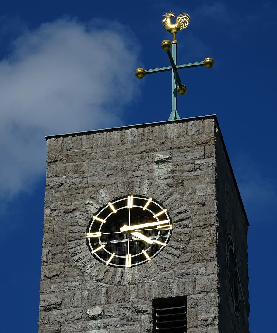 Steeple, Clock, Building, Church, church clock, time indicating HD wallpaper