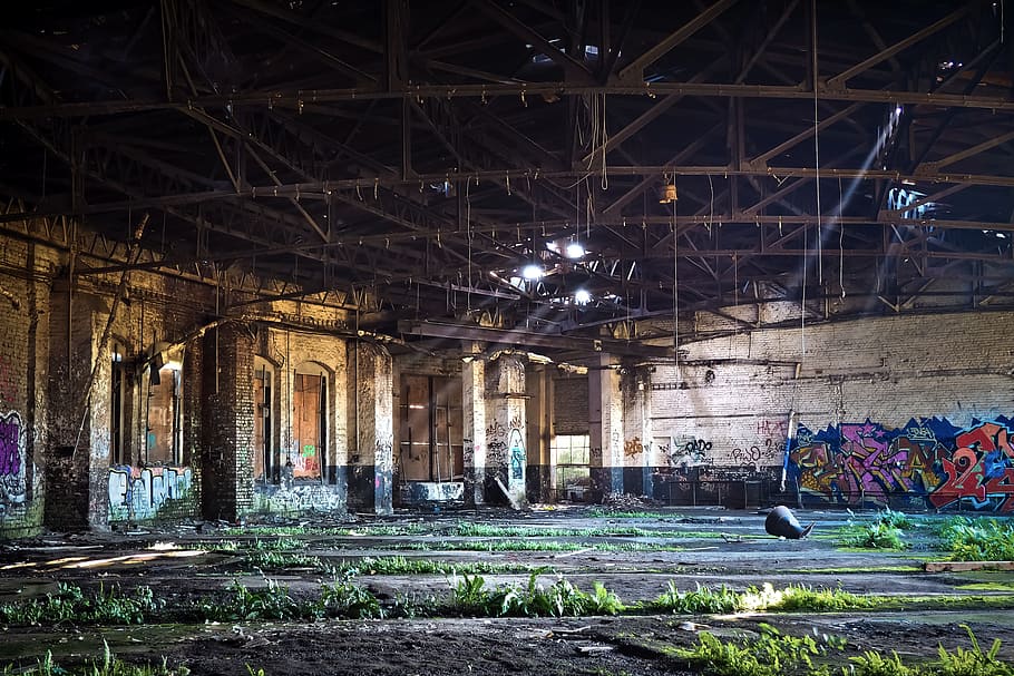 lost places, pforphoto, old factory, leave, decay, lapsed, building