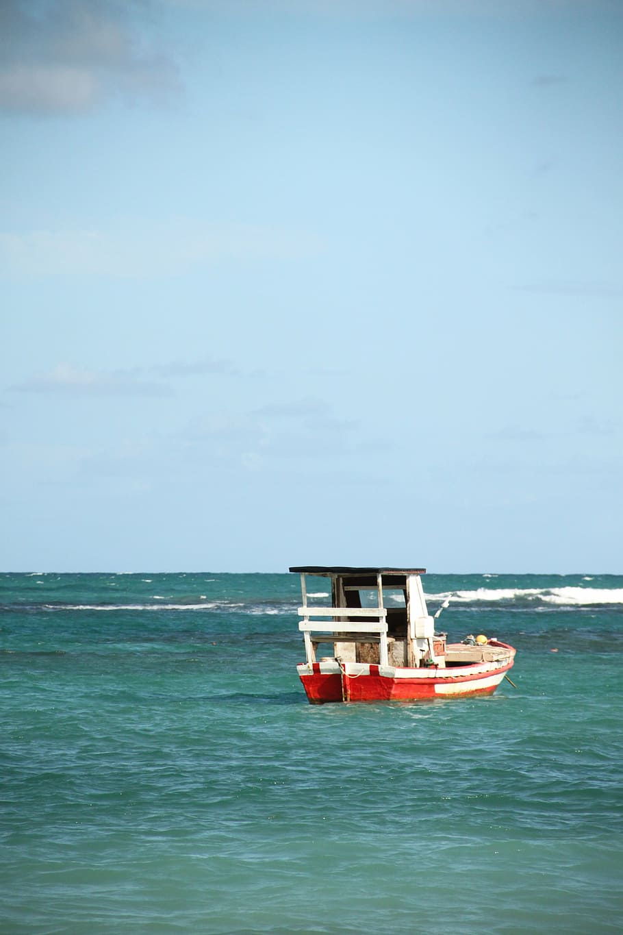 boat, mar, water, landscape, vessel, wooden boat, fishing, fishermen HD wallpaper