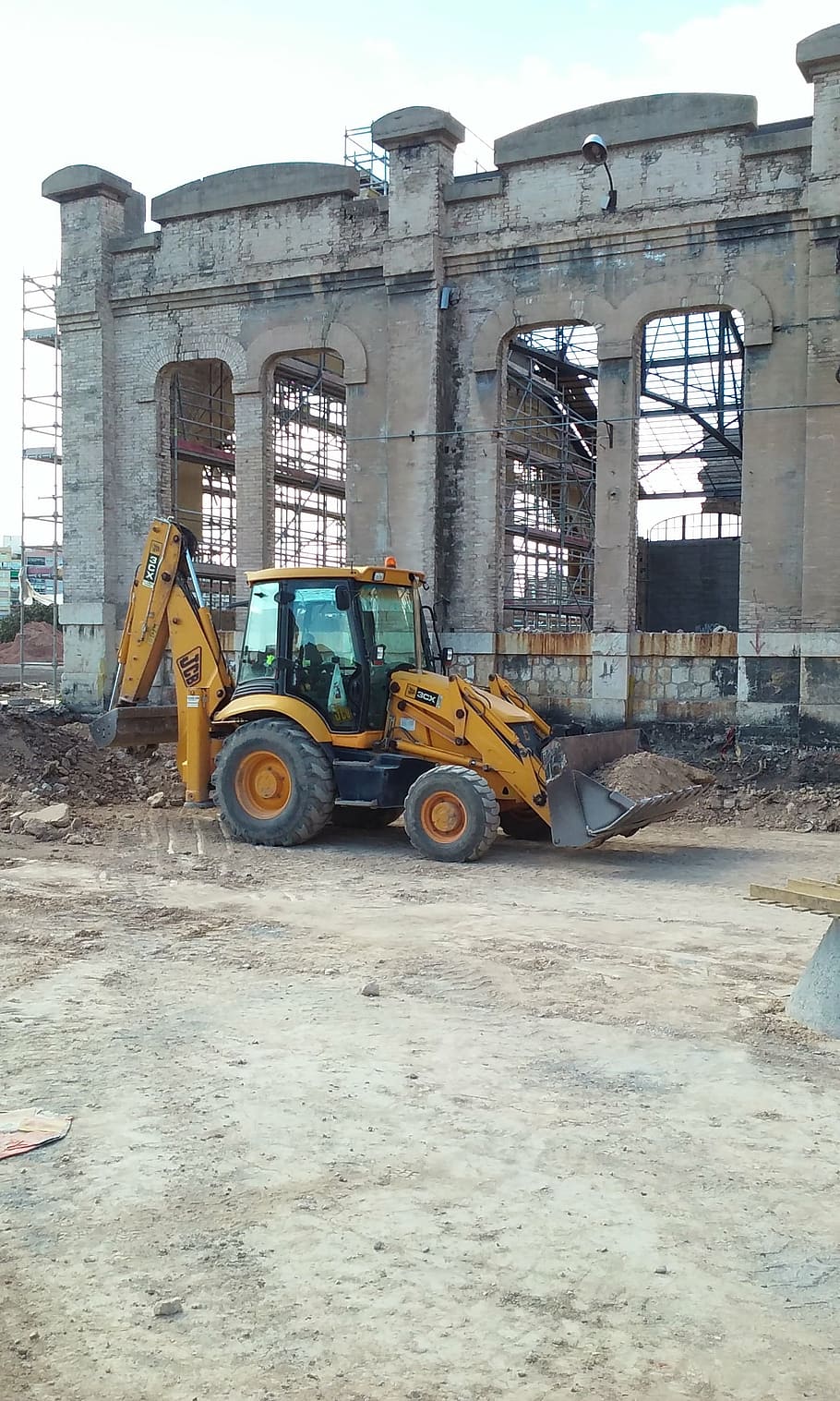 backhoe, mixed, work, machine, industry, construction Industry HD wallpaper