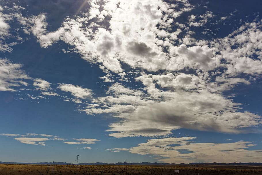 clouds, sky, blue, sky clouds, blue sky clouds, horizon, summer HD wallpaper