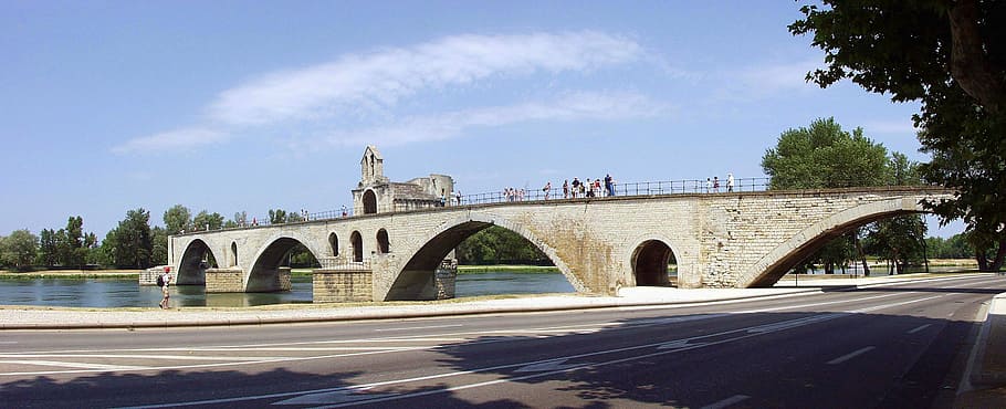 pont d'avignon, bridge, france, architecture, travel, medieval, HD wallpaper
