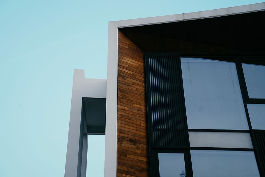 brown and white concrete building, window, abstract, brick HD wallpaper