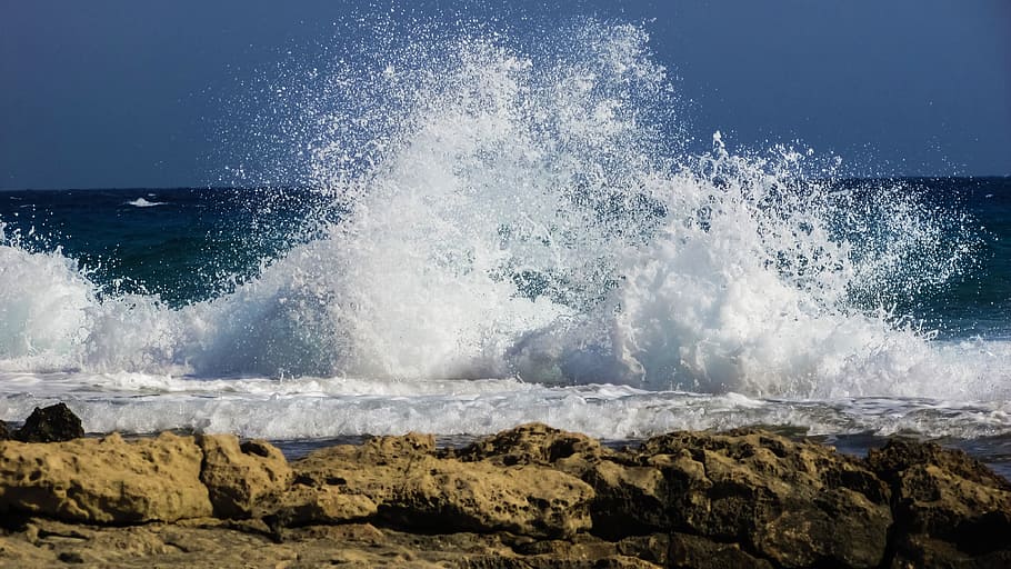 Wave, Bubbles, Foam, Spray, Energy, water, splash, liquid, sea HD wallpaper