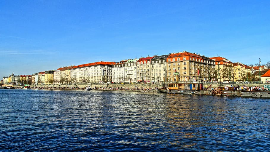 prague, heritage, vltava, architecture, water, built structure HD wallpaper