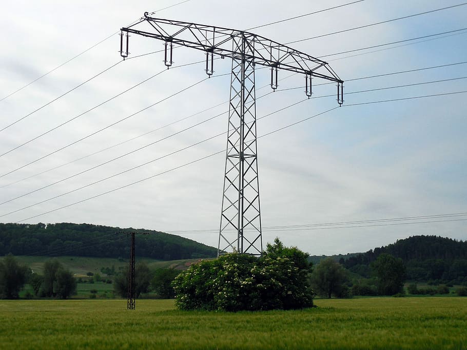 Power Line, Current, strommast, electricity, energy, power supply HD wallpaper