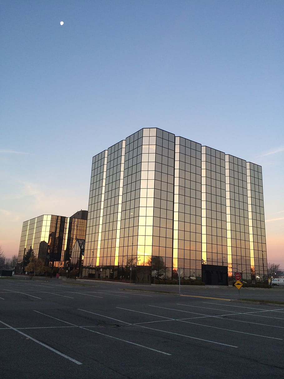 building, reflection, glass, city, montreal quebec canada, architect HD wallpaper